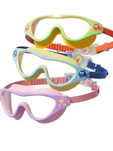Children's Wide-Frame Swim Goggles – HD Anti-Fog, Waterproof, for Ages 3 to 15 Years