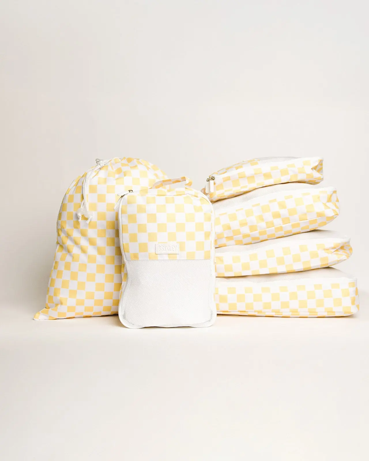Yellow Checkered Packing Cube Set Yellow Checkered Packing Cube Set