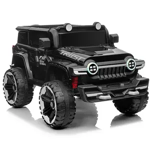 GARVEE 12V Electric Ride-On Truck Car for Ages 3-6 with 7AH Battery, Powerful Motors, 2.4G Remote Control, and Metal Suspension in Black