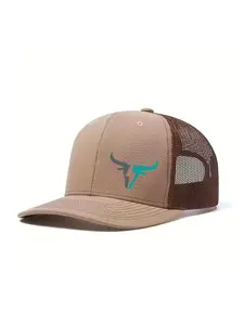 Neutral Horn Printed Baseball Cap, Adjustable Mesh Design, Casual Fitted Style, Perfect for Outdoor Activities & Daily Wear, Summer Hat