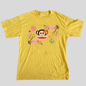 Paul Frank Wo Multi daisy Shirt, Vintage Y2K summer Cartoon Graphic Tee, 2000s style