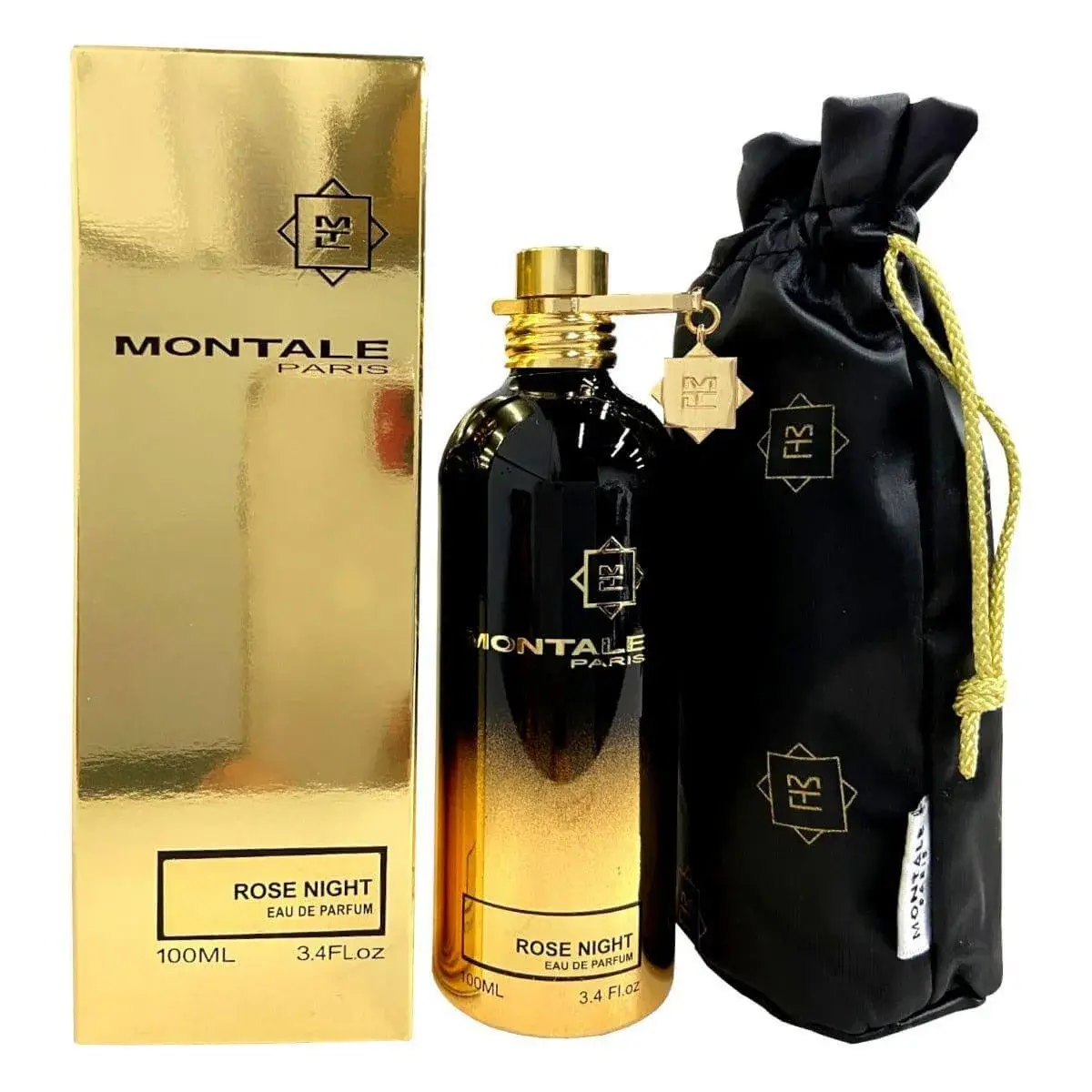 Rose Night Eau de Parfum, an Elegant and Sparkling Unisex Liquid Fragrance with Rose, Amber, and Musk Notes, 3.4 oz, 10Ml, Bottle