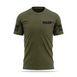 [POLICE] Cotton Blend Shirt [GRN/BLK]