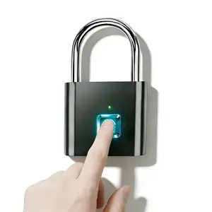 Fingerprint Lock - Smart Padlock with USB Rechargeable, Suitable for Gym Locker, School, Sports & Storage | Keyless Fingerprint Padlock & Locker Lock