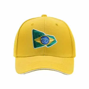 Brazil flag - shaped for decoration print snapback trucker cap hat Men's and women's casual sports outdoor sandwich baseball cap