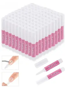Super Strong Long-Lasting Nail Glue, suitable for acrylic nails, press-on nails, and broken nails, professional nail art supplies, 2g/0.07oz/20PCS