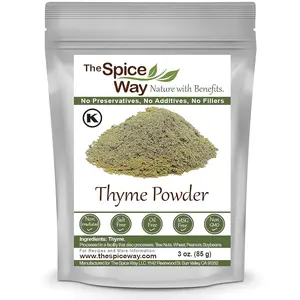 The Spice Way Premium Thyme Powder - Fresh & Pure Herb for Dishes & Seasonings - Non GMO, Salt Free, Oil Free, MSG Free - Flavor Dried