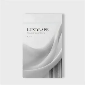 LUXDRAPE Auriel Sheer Curtain Fabric Swatch Booklet 9 Light Filtering Color Samples for Custom Drapes