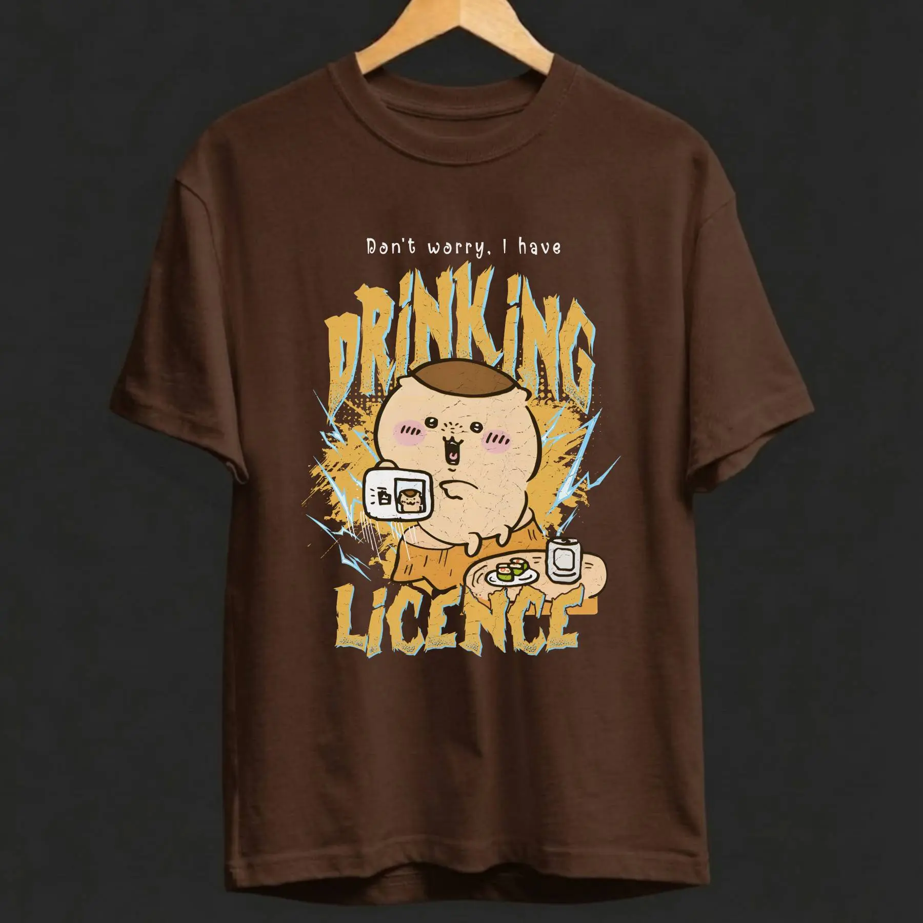Funny Chii Don't worry I have drinking licence Shirt, Cute Japanese Anime Manga Inspired Shirt, Unisex Shirt, Birthday gift for Men Women