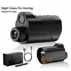 Digital Night Vision Monocular Telescope, 2in HD Display, Infrared Functionality, Starlight Sensor, USB/Battery Powered, Compass Equipped, 800m Monitoring Range, Compact Lightweight Design