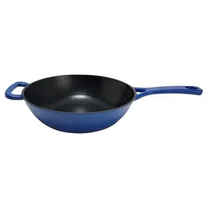 KitchenHQ 3-Quart Ceramic Nonstick Cast Iron Stir Fry Pan