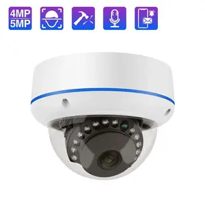 Techage H.265 HD 4MP Indoor POE IP Camera Vandalproof Dome Camera For Surveillance Kit Two-way Conversation Night Vision Onvif