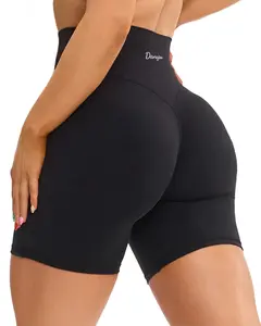 Danysu Womens Biker Shorts Women with Hidden Butt Scrunch High Waisted Workout Gym Shorts with Tummy Control 5" Inseam