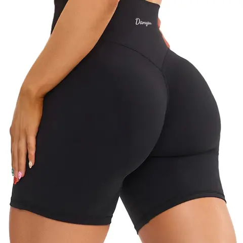 Danysu Womens Biker Shorts Women with Hidden Butt Scrunch High Waisted Workout Gym Shorts with Tummy Control 5" Inseam