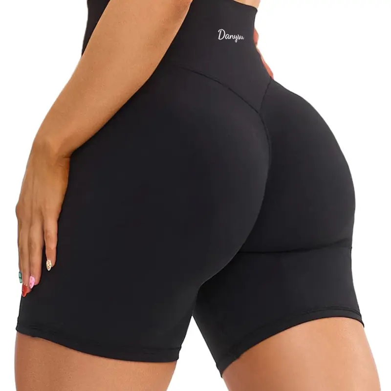 Danysu Womens Biker Shorts Women with Hidden Butt Scrunch High Waisted Workout Gym Shorts with Tummy Control 5" Inseam