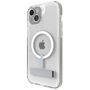 ZAGG Crystal Palace Snap iPhone 15 Plus Clear Phone Case w/ Built-In Kickstand - Drop Protection (13ft/4m)  Durable Graphene  Anti-Yellowing  and Scratch-Resistant MagSafe Phone Case