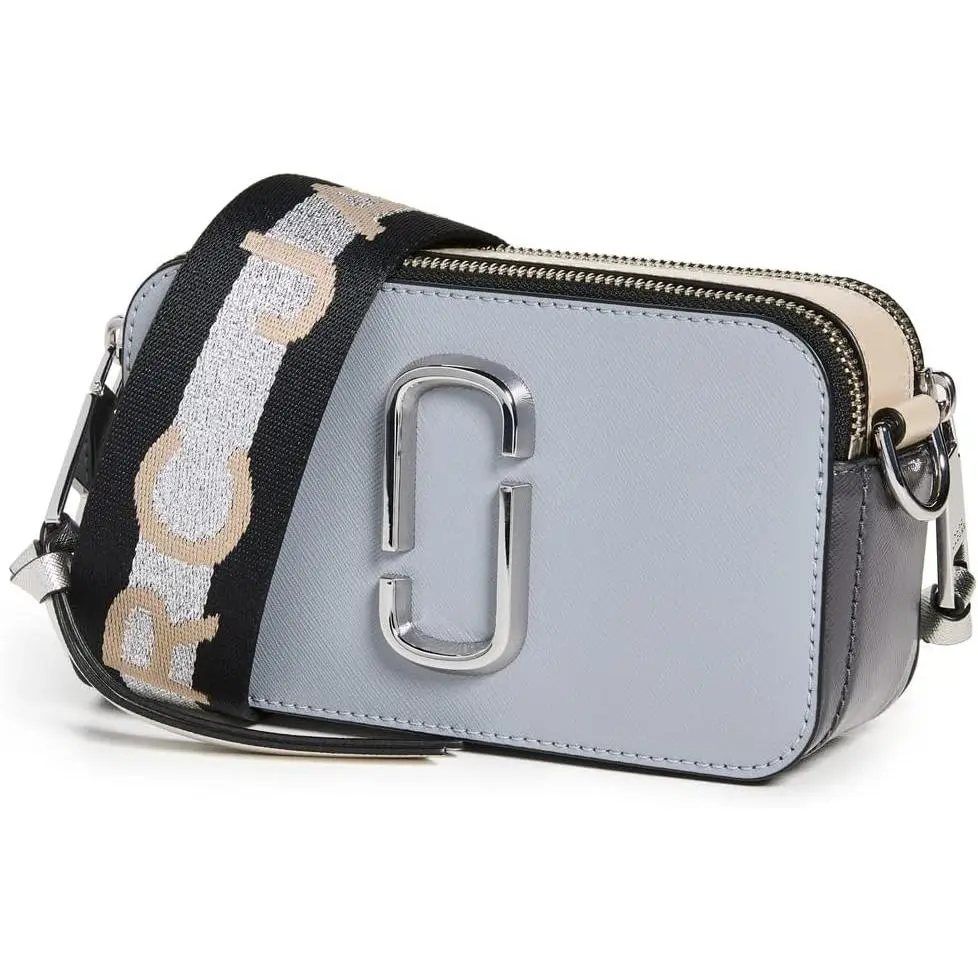 Marc Jacobs The Snapshot Crossbody Bag - Wolf Grey Multi M0014146-046 Marc Jacobs The Snapshot Crossbody Bag - Wolf Grey Multi M0014146-046