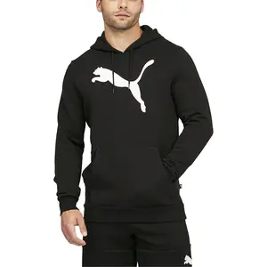PUMA Mens Cat Logo Hoodie Casual Outerwear Casual Drawstring - Black