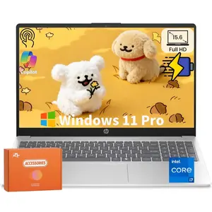 HP 15.6" Touchscreen Business Laptop Computer - Intel 10-Cores Processor, Intel i7-1355U, Up to 64GB RAM | Up to 4TB SSD, HDMI, Type-C, Windows 11 Pro & Accessoires