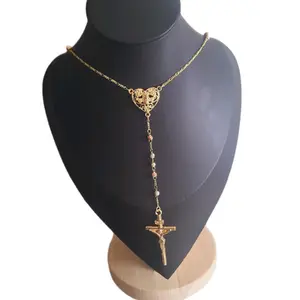 Gold Plated Rosary of the Virgin of Guadalupe - Religious Jewelry for Women