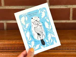 No Otter Mom birthday card and mother's day card DIY Personalized Cardstock Folded Card with Envelope