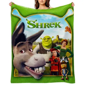 Shrek-Flannel Throw Blanket for Girls Boys- Ultra Soft, Anti-Shrink & Wrinkle-Resistant ,Quick-Dry, Machine Washable Cozy Throw ,Perfect Gift for Kids Adults A-82