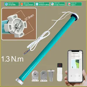 LifeLibero Tuya Zigbee Smart Curtains Motor Roller Blinds Tube Electric Shutter For 37 38mm Alexa Motorized Shade Blackout Curtain