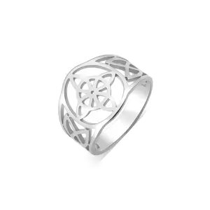 Taifu Witch Knot Ring Stainless Steel Pattern Ring Index Finger Ring -Optional Size Daily Matching Women's Style Hypoallergenic Stackable Jewelry