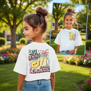 Life Gave Me Lemons T-Shirt for Youth, Cute Lemonade Graphic Shirt, He Be Makin’ Lemonade Shirt, Faith Quote Youth Crew, Child of God Shirt