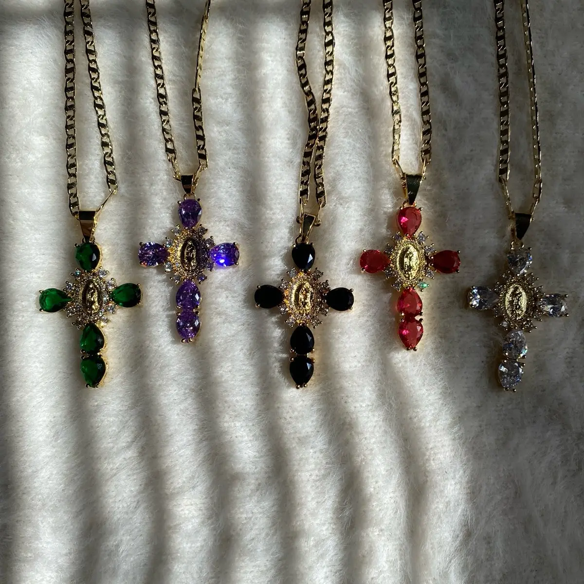 Virgencita Cross Necklace