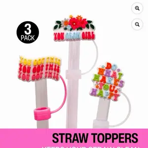 Motivational Straw Topper Set