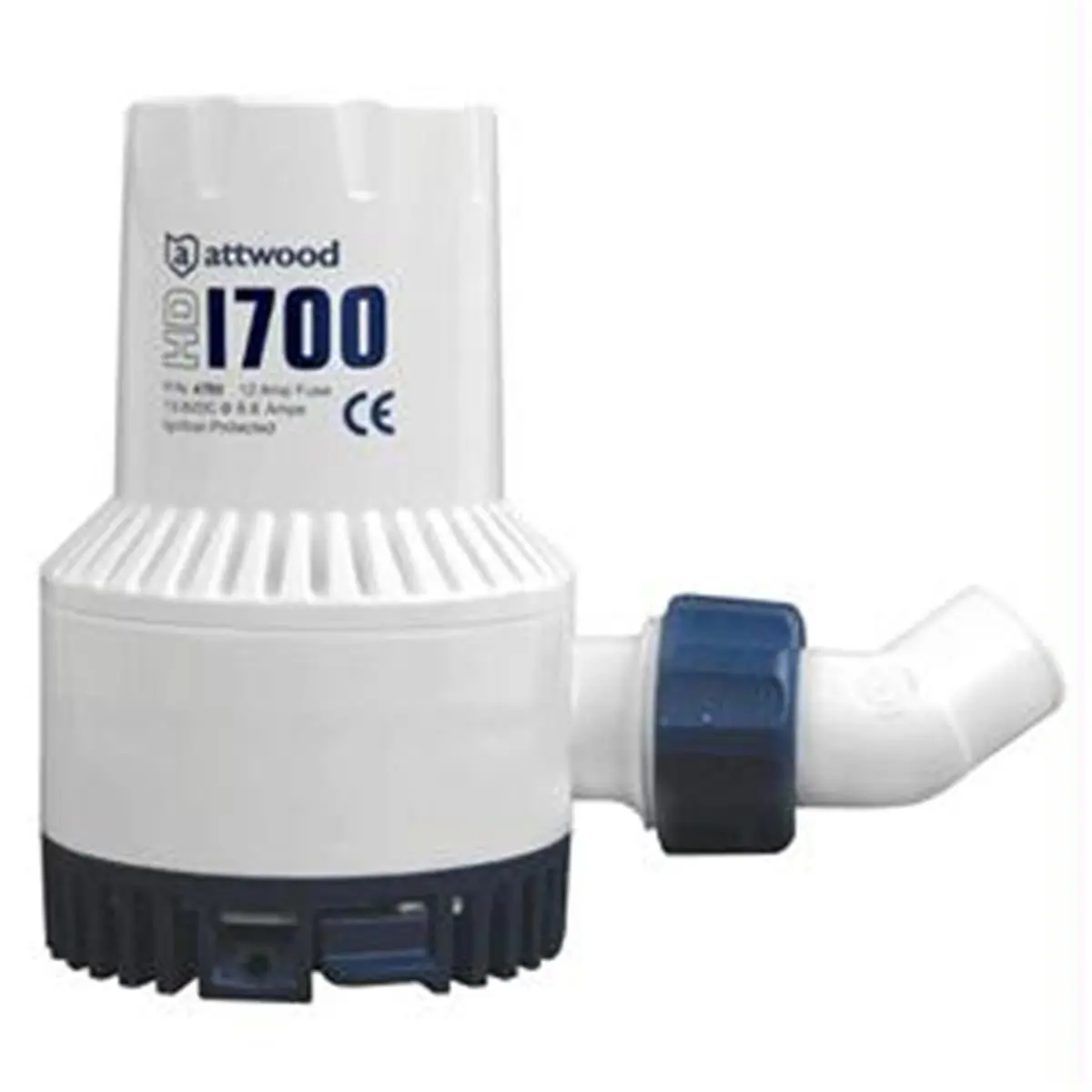 Attwood 1700 Series Heavy-Duty Pump with Exclusive Shaft, Brushes, and Highest Quality Bearings for Extreme Usage Cycles - 12V, 1700 GPH