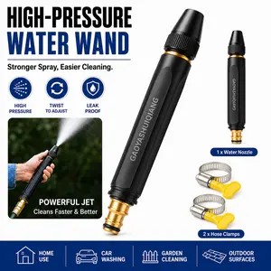 【Latest upgraded model】Home high-pressure car wash water gun with booster nozzle and hose, portable handheld water sprayer, a must-have for watering plants and vegetables, car washing, garden cleaning, pet bathing and outdoor rinsing.