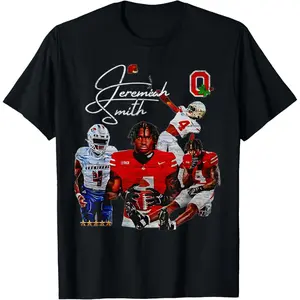Jeremiah Smith Inspired Graphic Tee, Vintage Football Fan Shirt, Game Day T-Shirt, Unisex Cotton Top