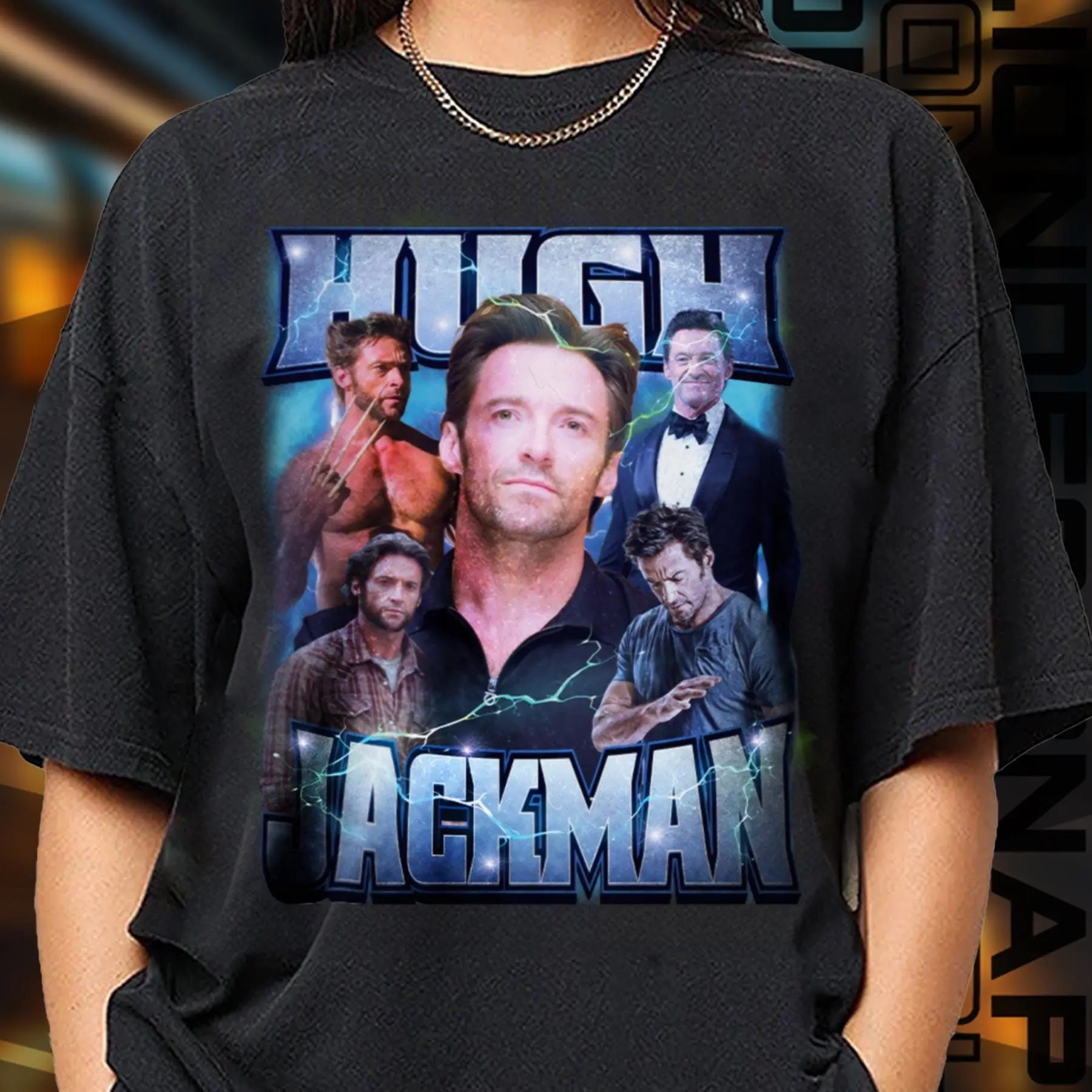 Limited Edition Hugh Jackman Women's T-Shirt - Menswear Casual Classic Stretch Tops, Exclusive Fan Merch, Labor Day Gift, Unisex
