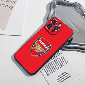 FC Arsenal-ES LogoES Protective Phone Case for iPhone 17 Air 16 15 14 13 12mini 11 Pro Max Plus XR XS Black Soft Silicone Cover