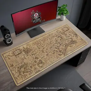 Hogwarts Map Desk Mat - Wizarding World Inspired Design, Magical Gaming Mouse Pad
