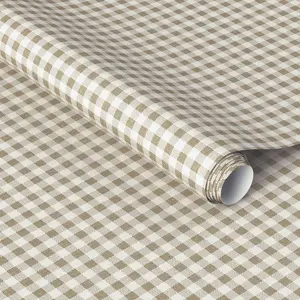 Gingham Taupe Wallpaper - Threshold