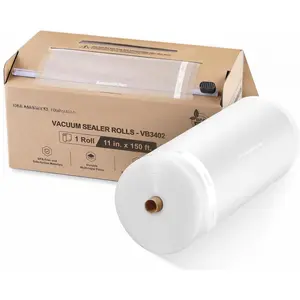 11" x 150' Vacuum Sealer Bags Rolls with  for  Storage, Commercial Grade, ,  for Meal Prep and Sous Vide Cooking | EASY TO CUT & SEAL, Commercial-grade