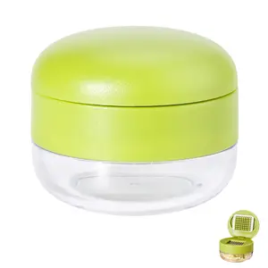 Multi-Functional Hand Press Garlic and Ginger Chopper for Home Kitchens, Easy to Use for Quick Chopping, Compact and Portable Design with Transparent Container, Perfect for Everyday Cooking, Saves Time and Adds Convenience to Meal Prep