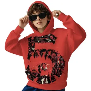Stranger ThingsKids' Hoodie Pullover, Long Sleeve Relaxed Fit Sweatshirt in Soft Material -Sweaters Pullover with Pocket Girls Boys D1229-011