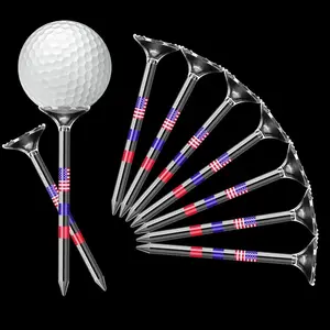 Clear Golf Ball Tees - Stable Tee Design, Ideal for Beginners Practice | Transparent Swing Trainer, Sports Fan Golf Equipment for Training Ground, Course Play, Parks Outdoor Use and Consistent Setup,Premium Golf Tees,Golf Accessories Gift for Men