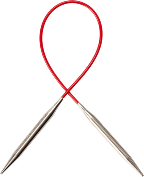 ChiaoGoo Stainless Steel Knit Red Circular Knitting Needles-9 inch