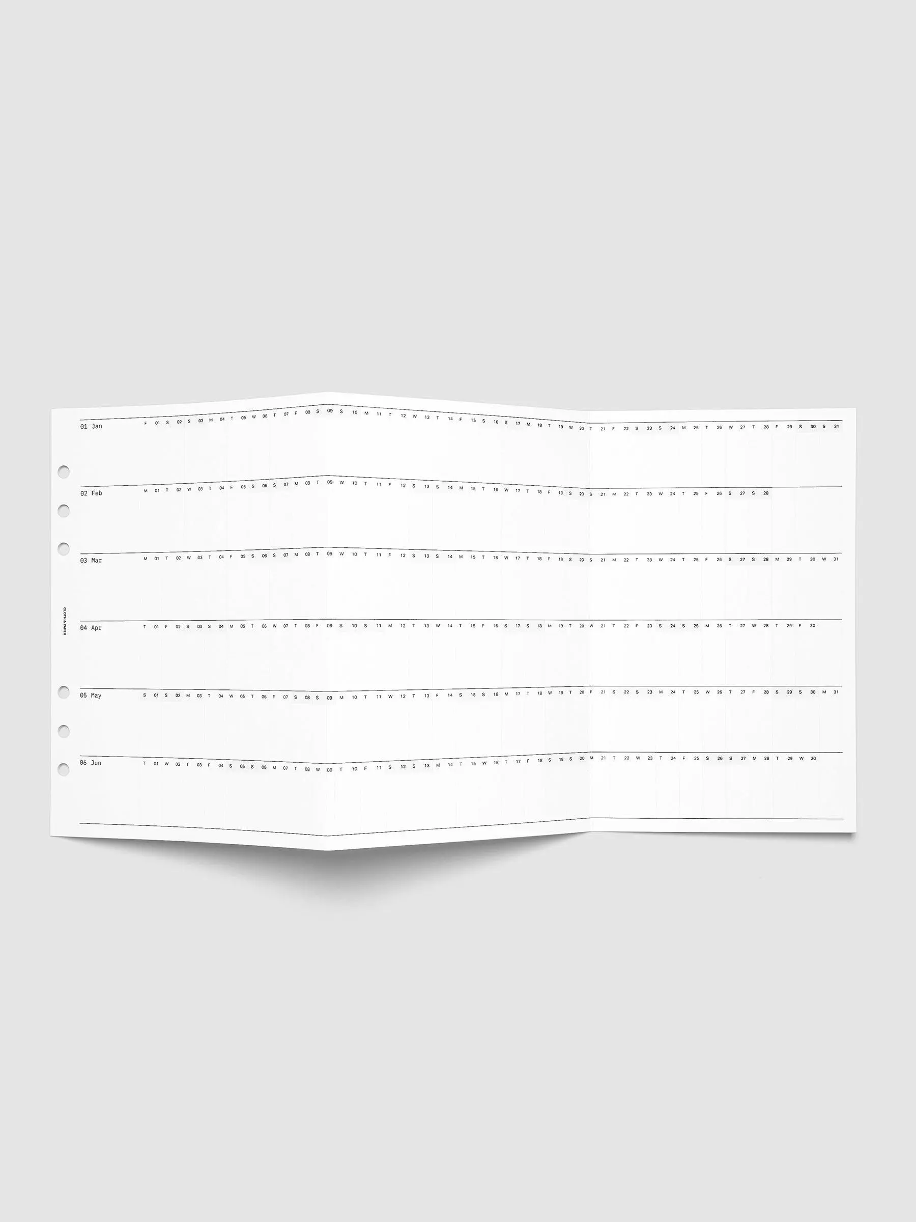 2027 Dated Fold Out Planner Insert