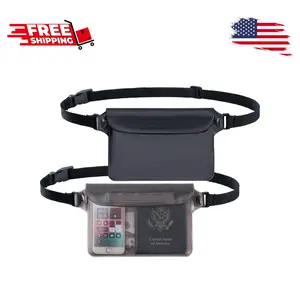 2-Pack Waterproof Pouch with Adjustable Waist Strap