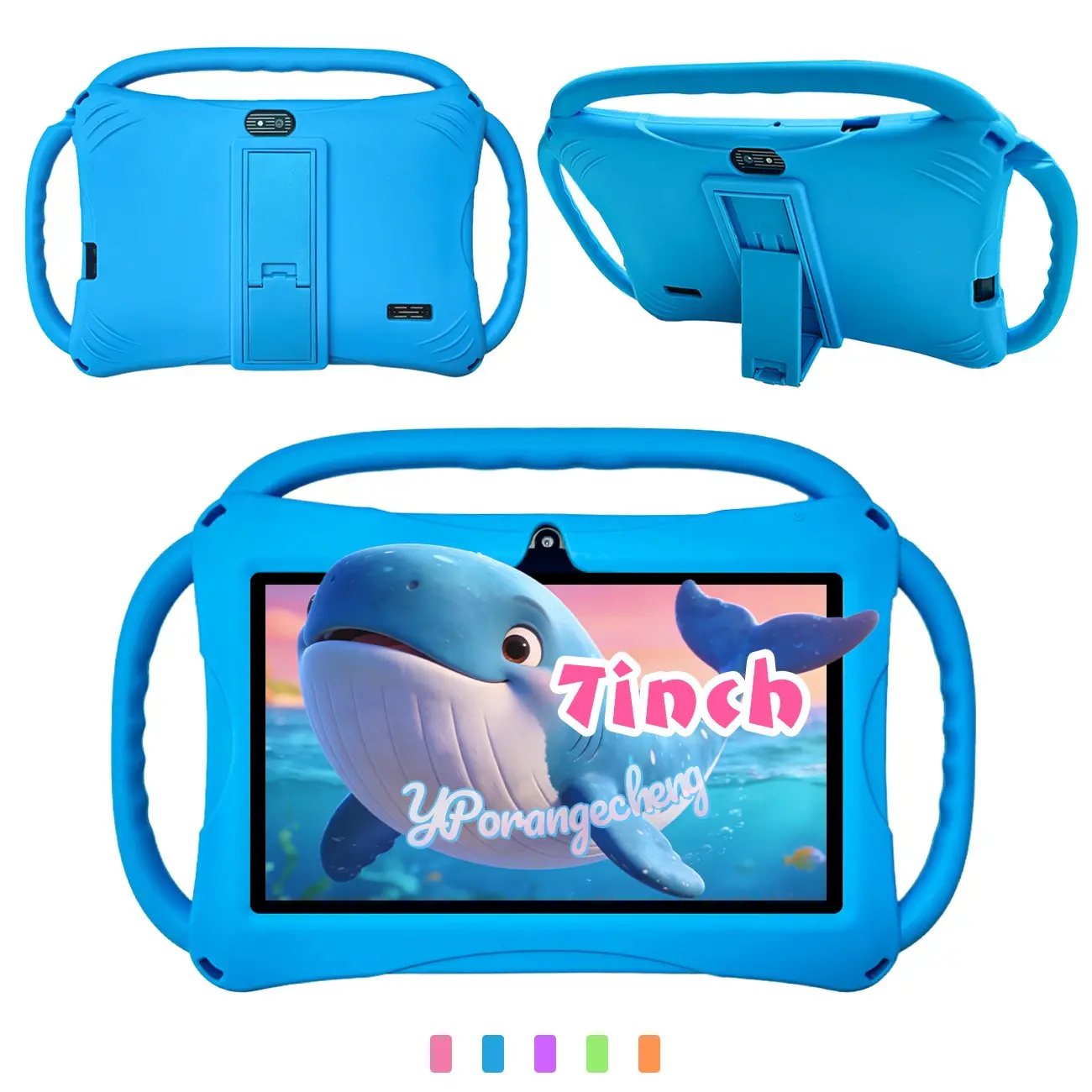 Surprise Gift Kids Rechargeable Tablet PC, Affordable Tablet, 7 Inch Android 12, 2gb RAM 32GB ROM, 5g WiFi, Bluetooth-compatible, 1024x600 IPS Display, Parental Control, Blue, Wireless Touchscreen Tablet