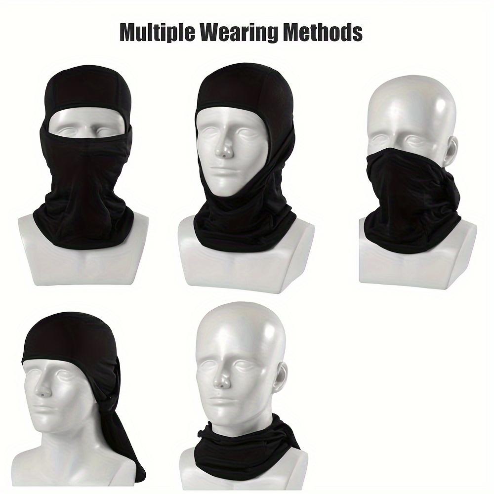 Face Masks Motorcycle Head Cover Full Face Mask Neck Gaiter Versatile Breathable Stretchy Balaclava Hat for Men And Women Suitable for Outdoor Activities Like Cycling Running Hiking Fishing And Skiing Providing Full Face Coverage And Sun Protection
