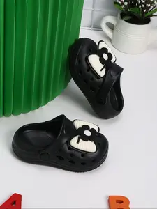 Summer New Plain Color Hole Shoes, Cute Thick Sole Anti-Slip Beach Vacation Lightweight Breathable Casual Beach Sandals for Boys Girls EVA Sandals, Non Slip Sandals
