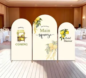 15-day Delivery She found her Main Squeeze Arch Backdrop Cover Lemon Stroller Tiles Bridal Shower