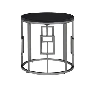 【GOOGREAT】Ester - Round End Table - Chrome
